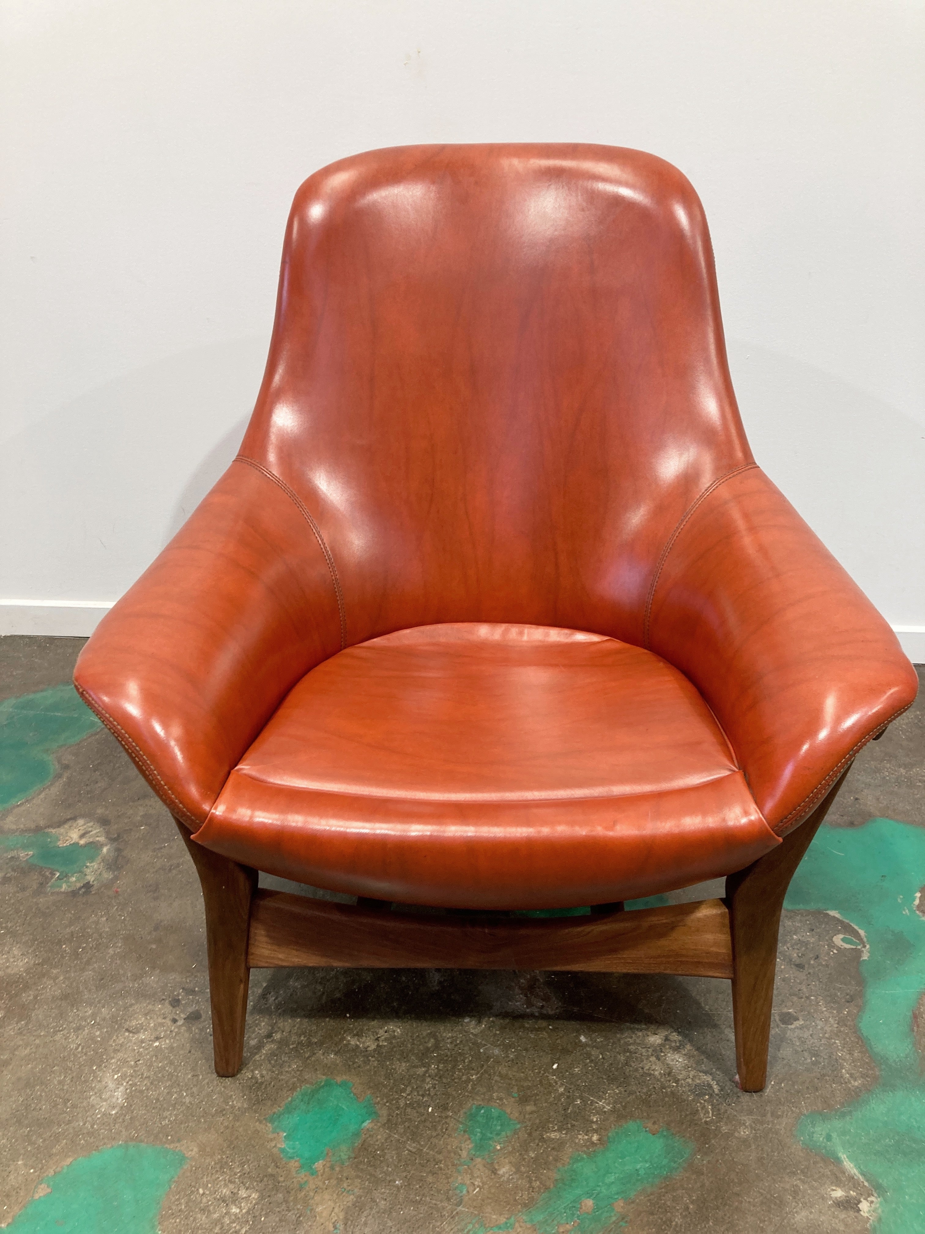 Orange mid outlet century chair