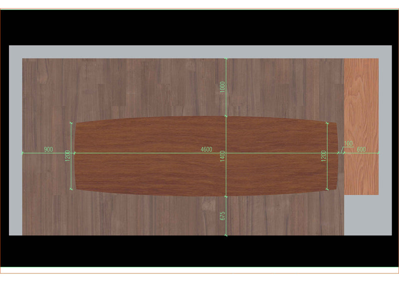 Construction of custom made Mid Century Dining Table Danish Deluxe design