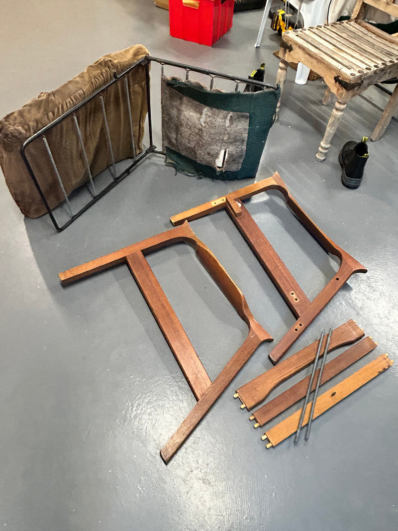 Restoration of mid century chair spring