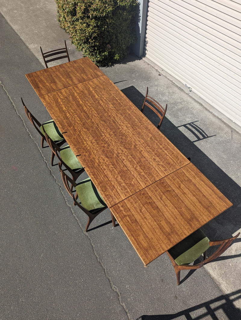 Authentic Zoureff dining set extendable table 8 dining chairs blackbean timber rare