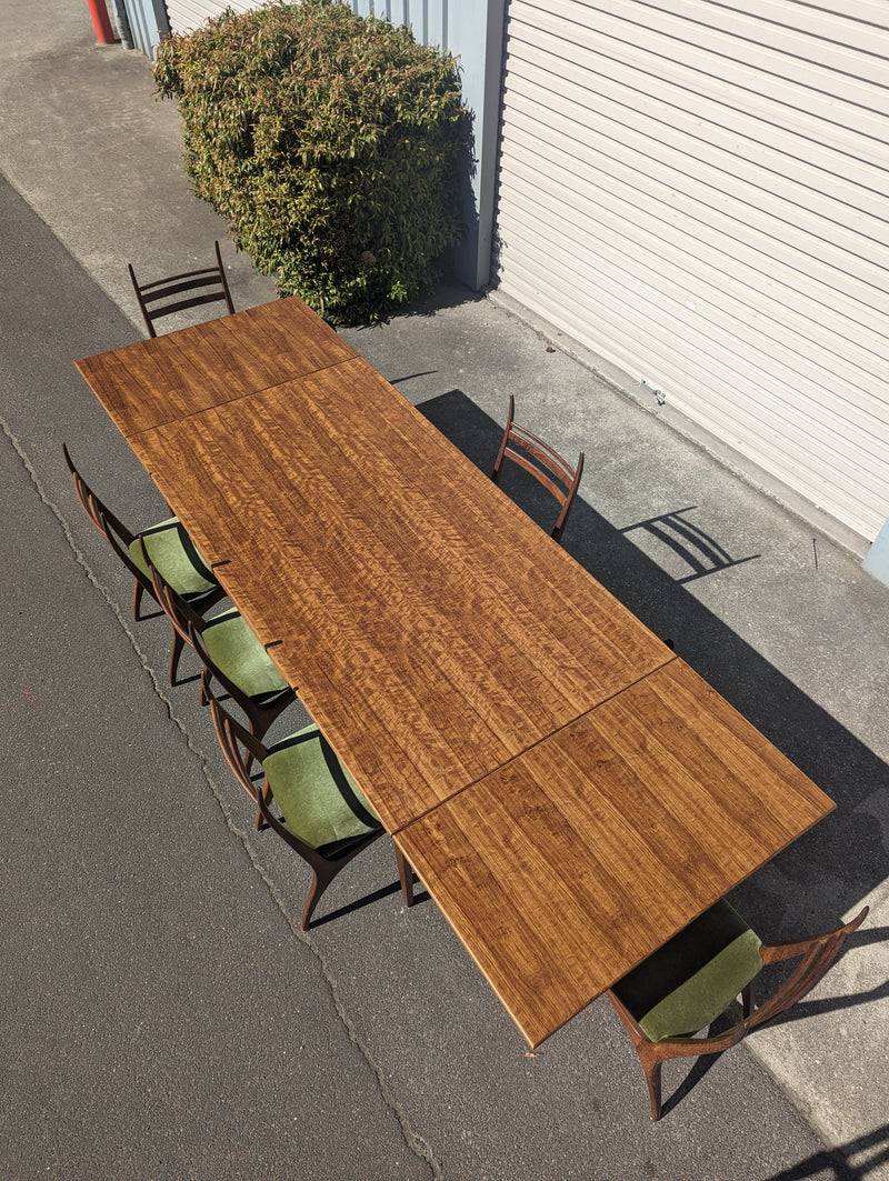 Authentic Zoureff dining set extendable table 8 dining chairs blackbean timber rare