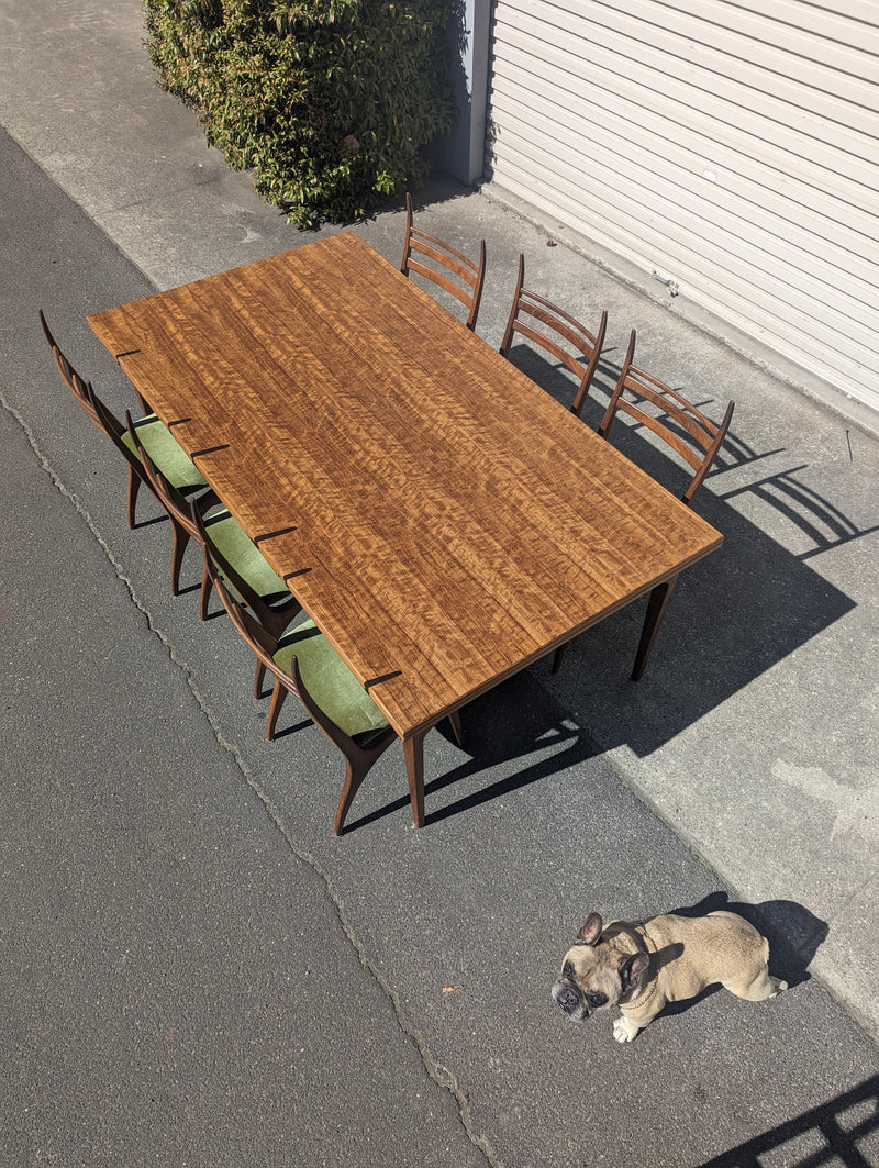Authentic Zoureff dining set extendable table 8 dining chairs blackbean timber rare