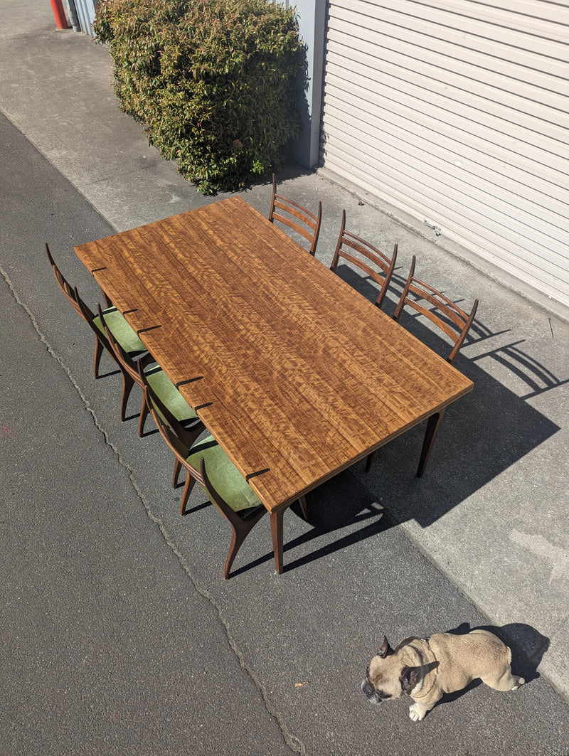 Authentic Zoureff dining set extendable table 8 dining chairs blackbean timber rare