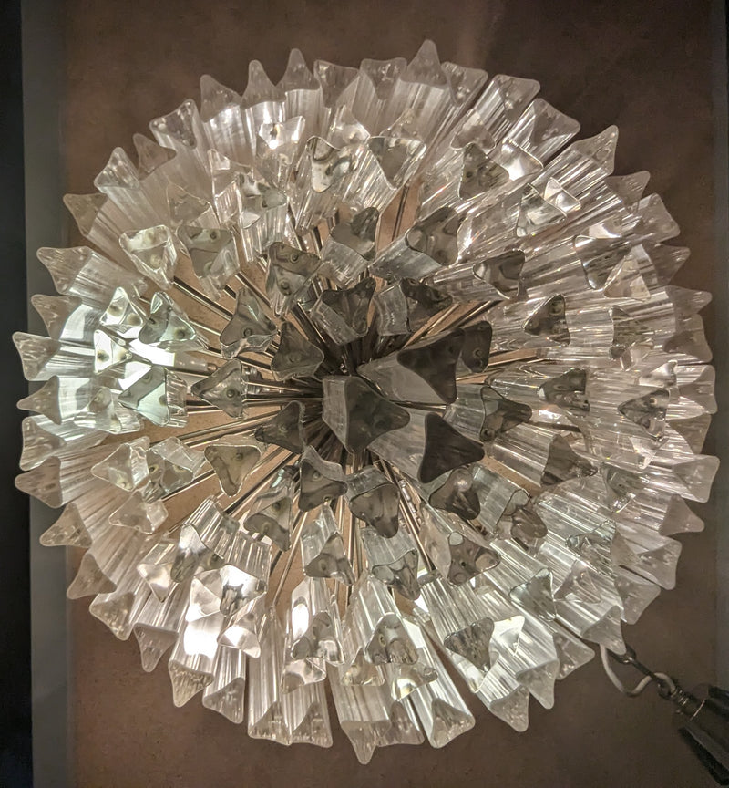 Triboli chandelier Italian MCM glassware Venini 1960s original
