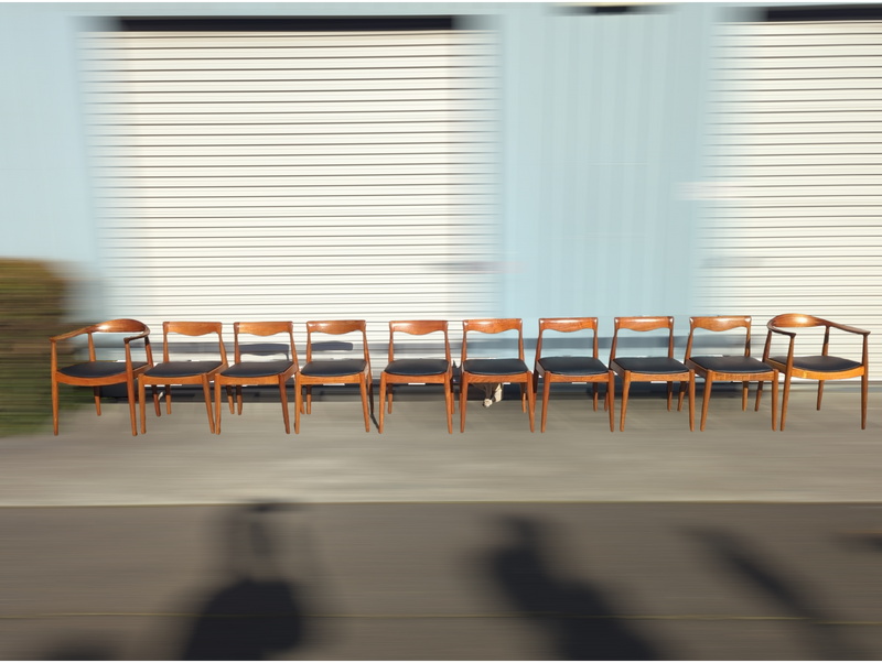 Pre -order currently under restoration - Danish Deluxe dining chairs set of 8 fully restored MCM