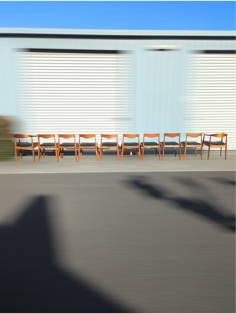 Pre -order currently under restoration - Danish Deluxe dining chairs set of 8 fully restored MCM