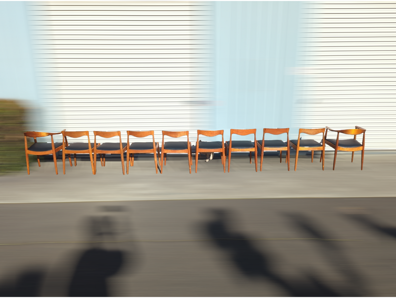 Pre -order currently under restoration - Danish Deluxe dining chairs set of 8 fully restored MCM