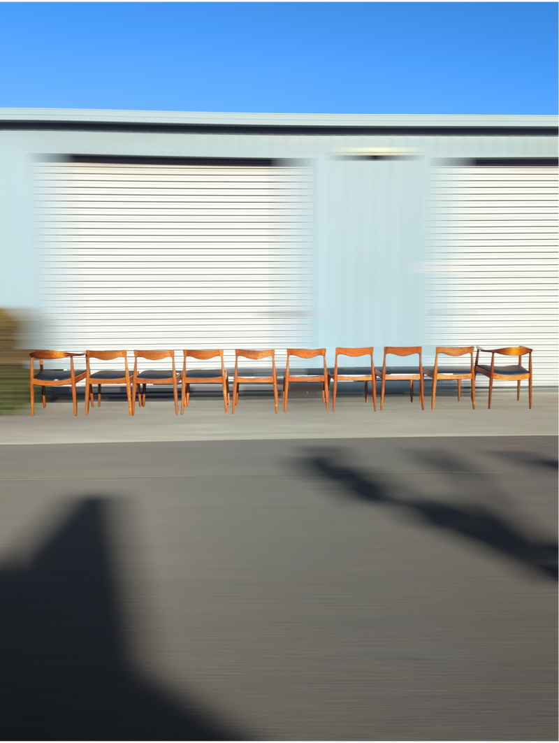 Pre -order currently under restoration - Danish Deluxe dining chairs set of 8 fully restored MCM