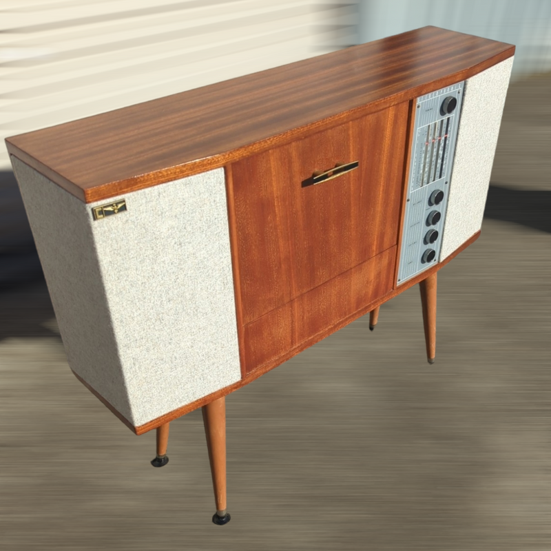 Australian Radiogram mid century brown fully restored AM vinyl ...