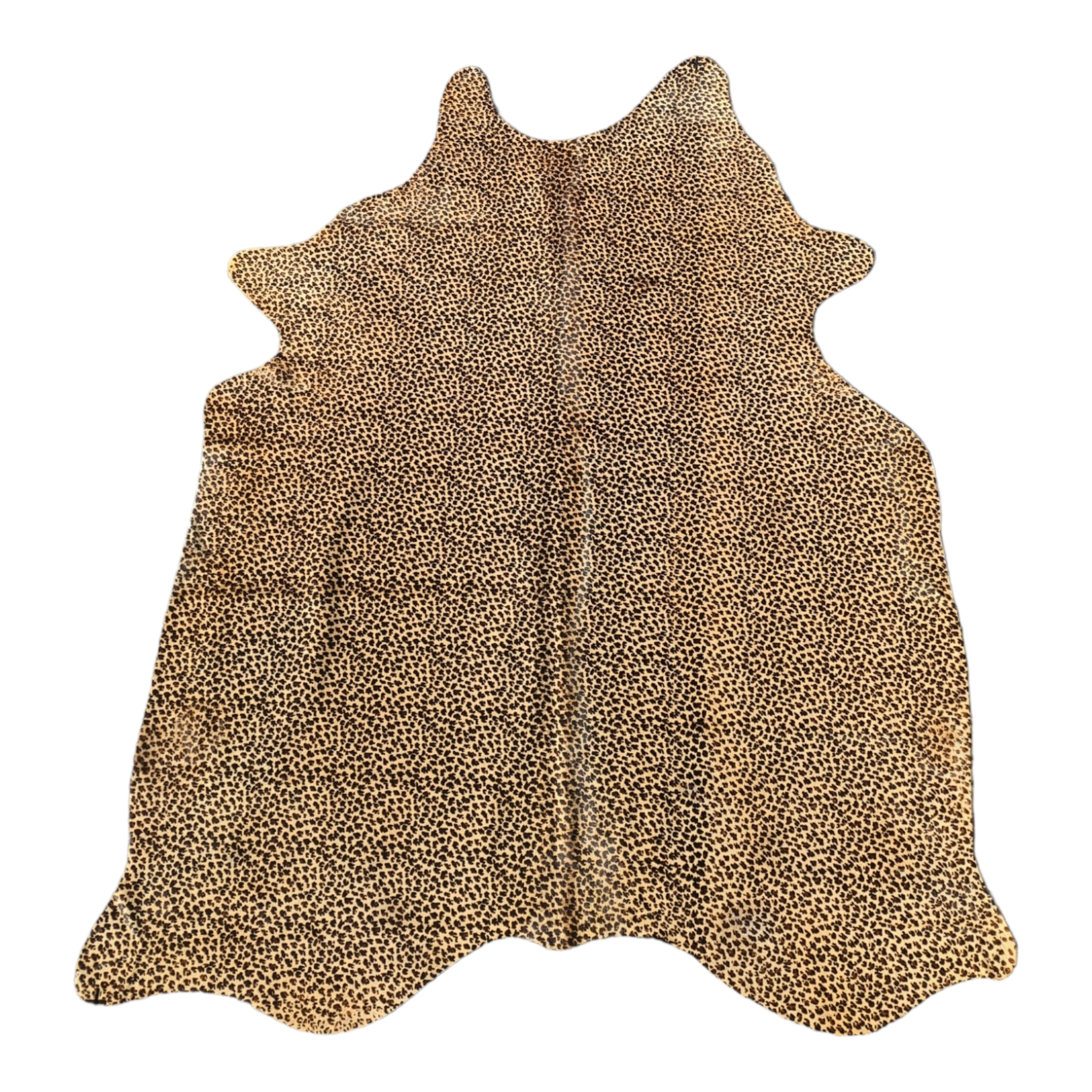 Authentic cow hide with leopard stencil print large – Vintage Luxury