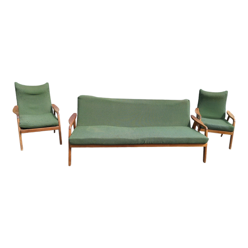 Original Danish Deluxe Noga two matching armchairs MCM restored