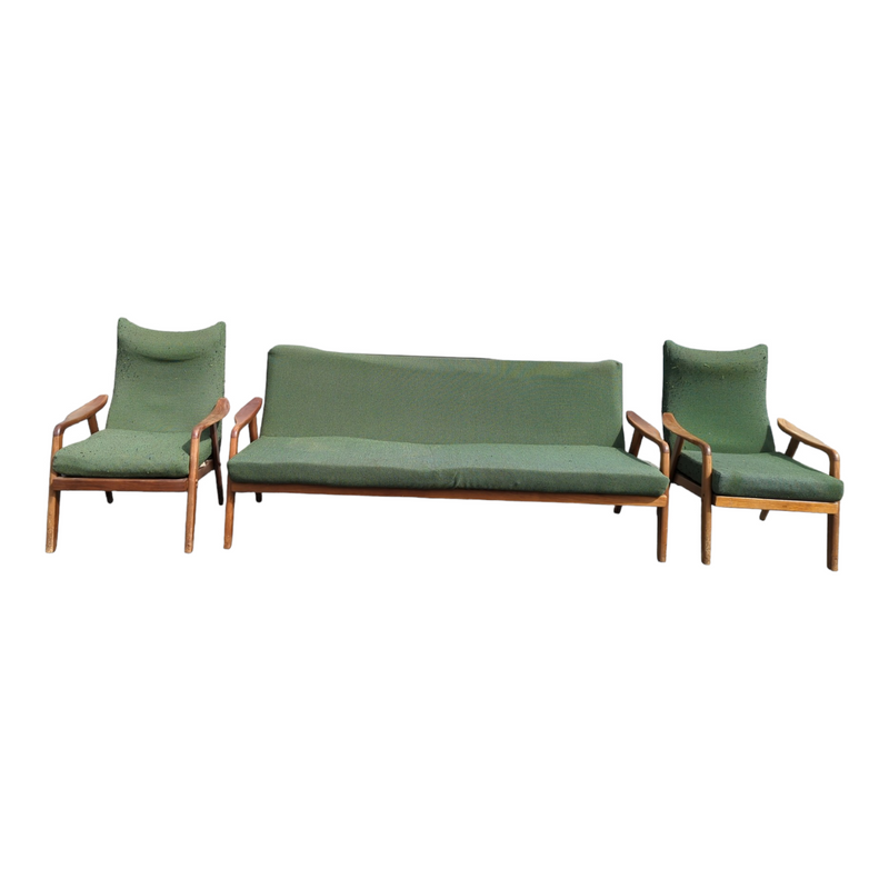 Original Danish Deluxe Noga two matching armchairs MCM restored