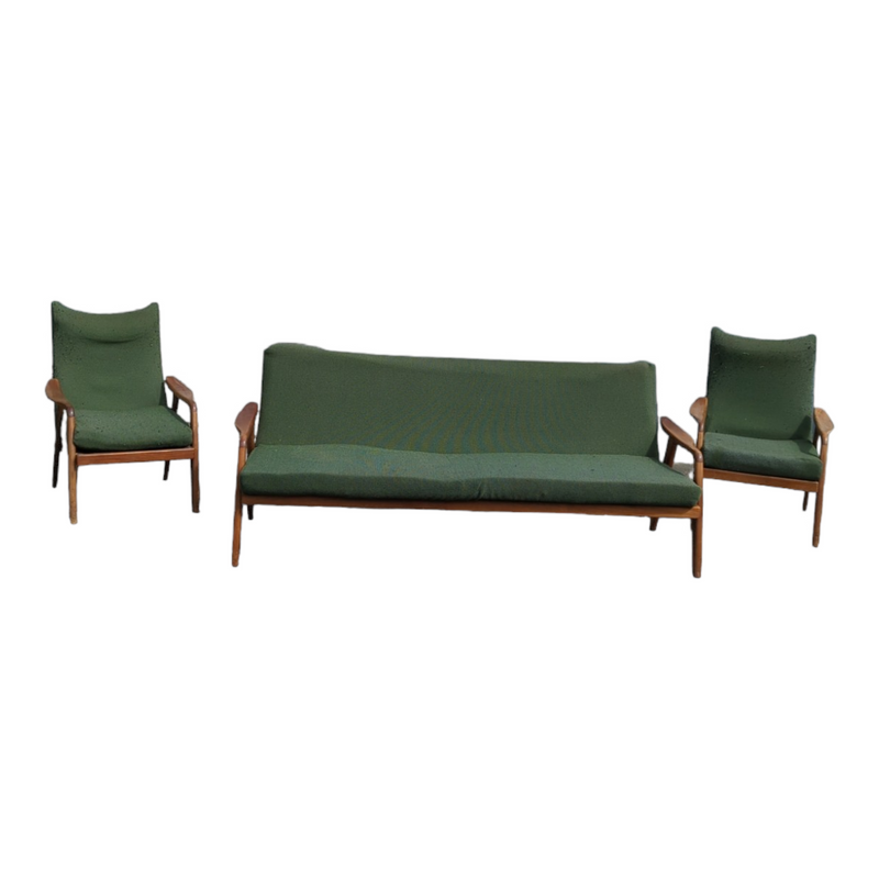 Original Danish Deluxe Noga two matching armchairs MCM restored