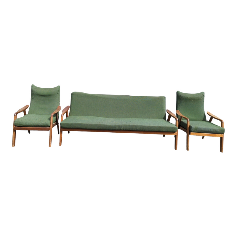 Original Danish Deluxe Noga two matching armchairs MCM restored