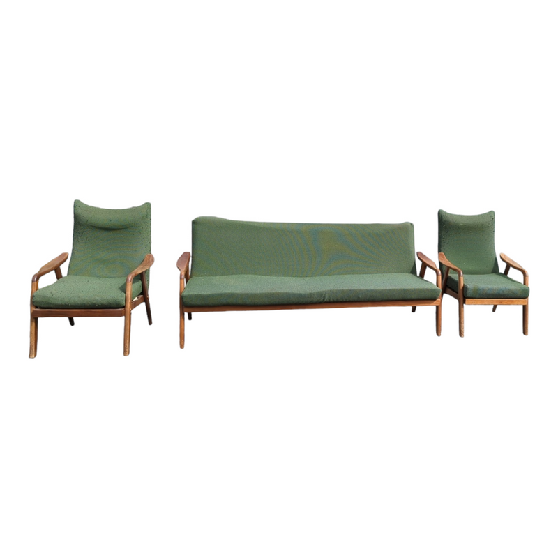Original Danish Deluxe Noga two matching armchairs MCM restored