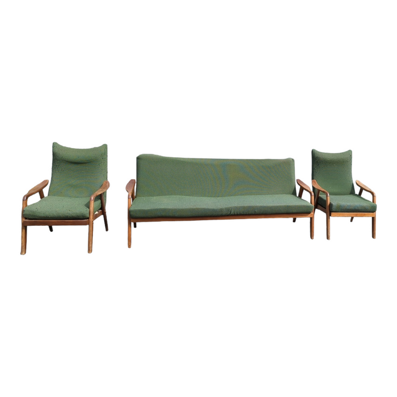 Pre order - Original Danish Deluxe Noga sofa couch and two matching armchairs MCM restored