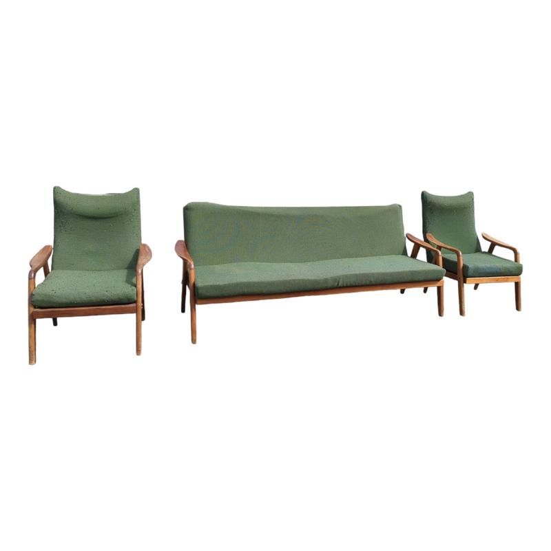 Original Danish Deluxe Noga two matching armchairs MCM restored