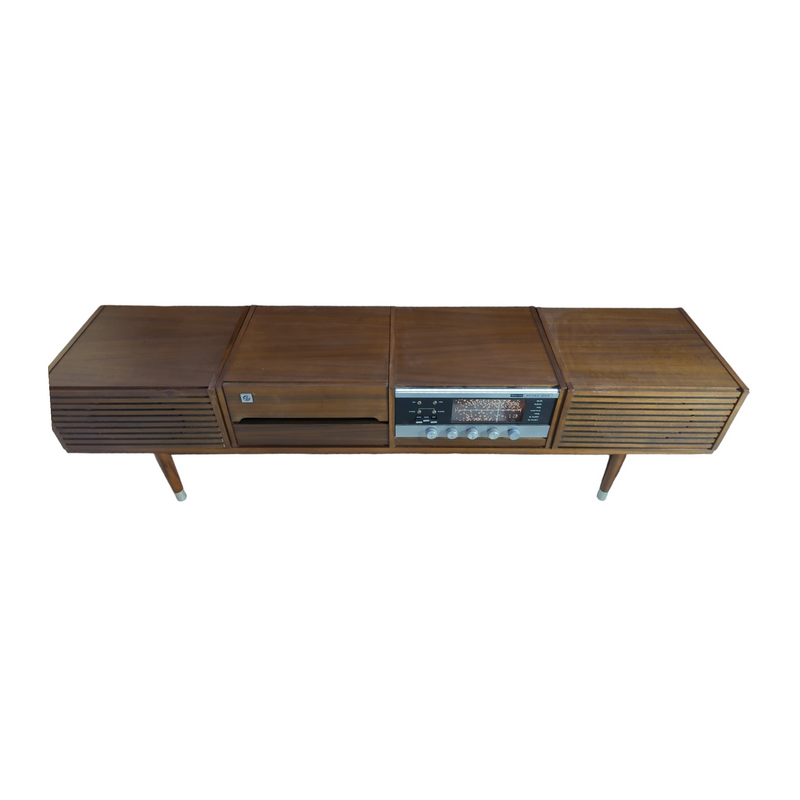 Australian golden voice healing Radiogram & sideboard mid century waln ...