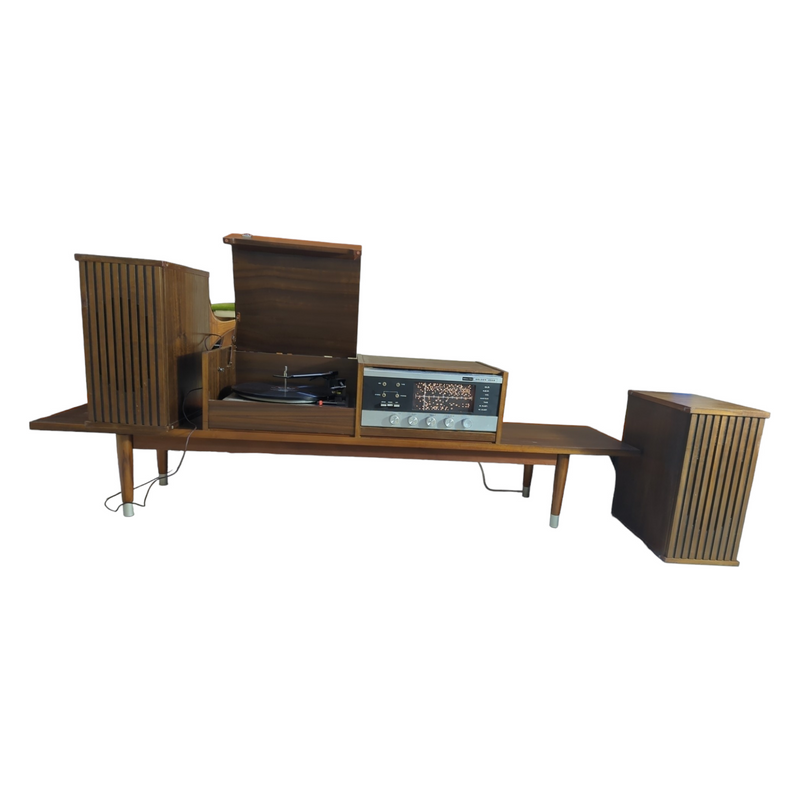 Australian golden voice healing Radiogram & sideboard mid century walnut vinyl fully restored