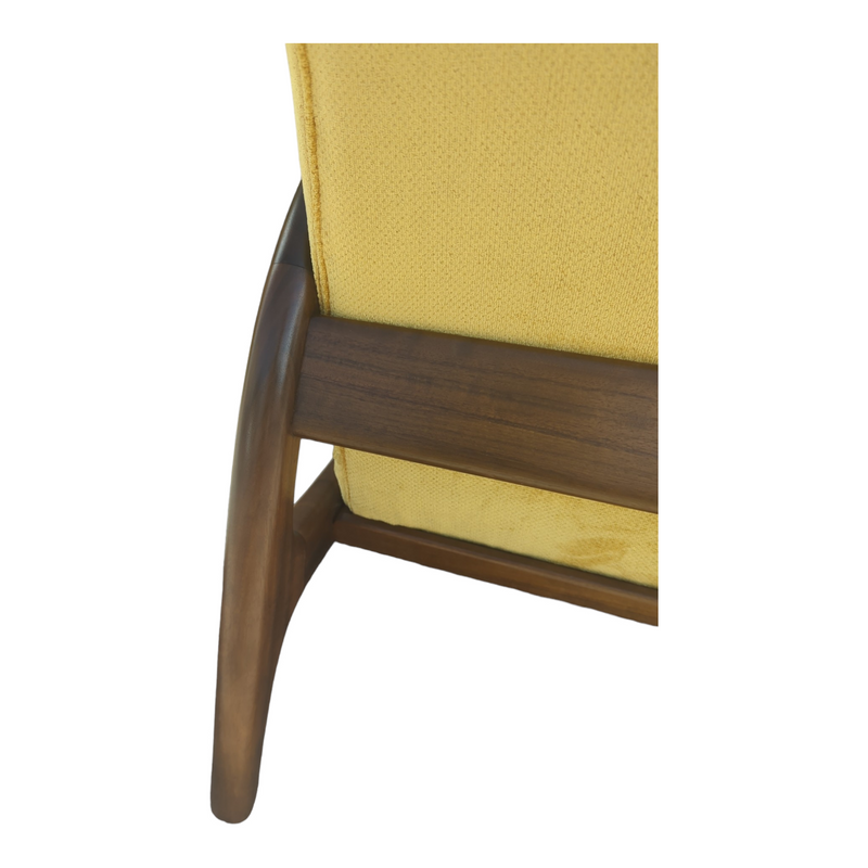 Authentic Rudowski armchair fully restored mustard velvet blackbean