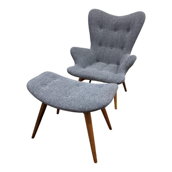 Pre order - Original Genuine fully restored Featherston contour armchair R160 matching ottoman