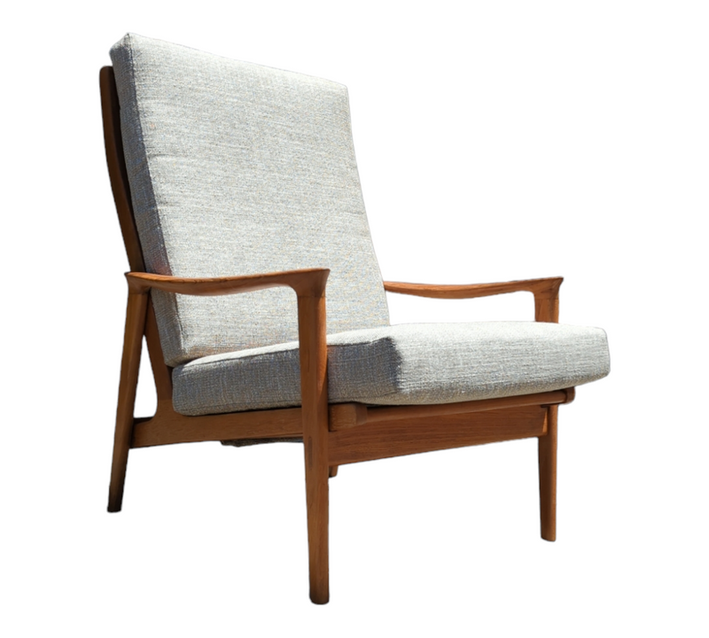Pre order - Parker single spring back restored MCM 1960s armchair matching ottoman