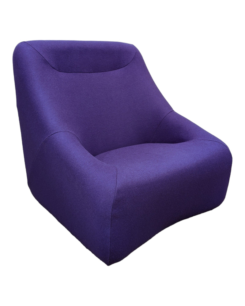 Authentic Featherston Uniroyal Numero 1V IV highback armchair purple Kvadrat wool fabric