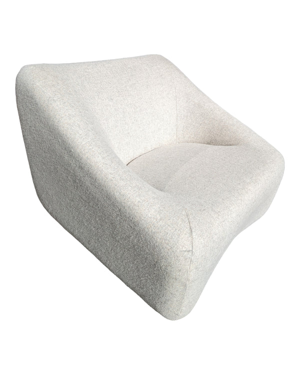 Authentic Featherston Uniroyal Numero 1V IV lowback armchair Kvadrat wool off grey off white