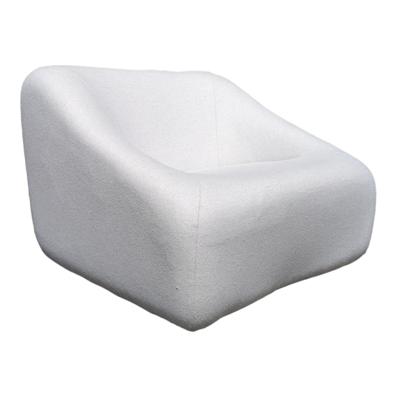 Authentic Featherston Uniroyal Numero 1V IV lowback armchair marble white Warwick Fabric wool blend
