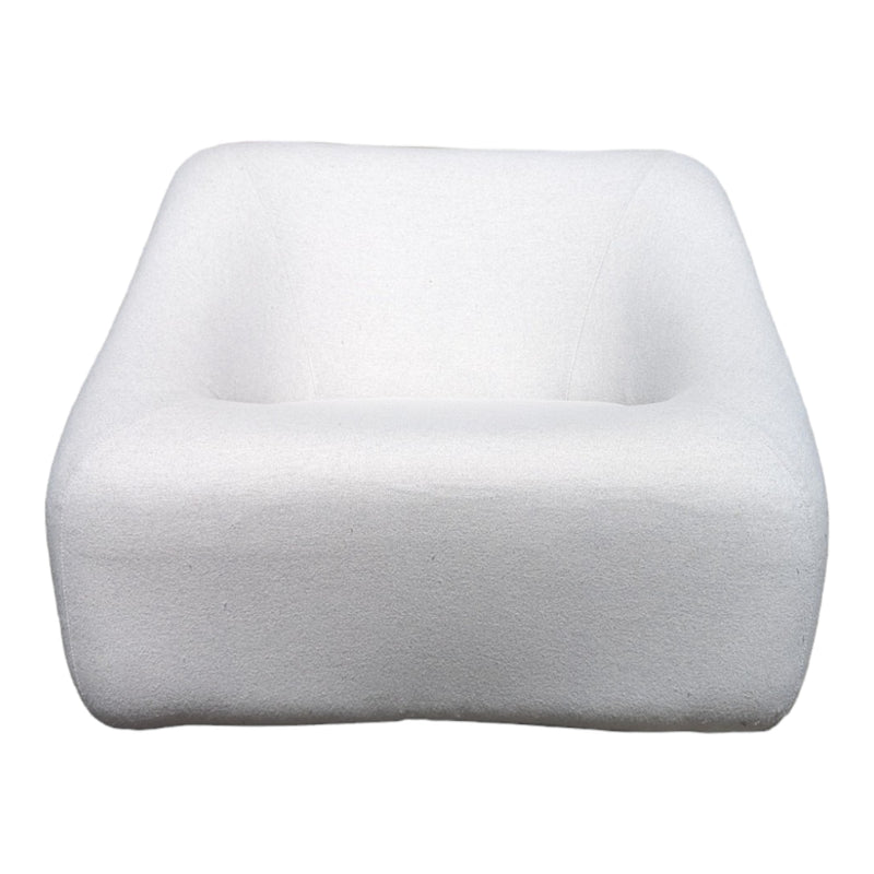 Authentic Featherston Uniroyal Numero 1V IV lowback armchair marble white Warwick Fabric wool blend