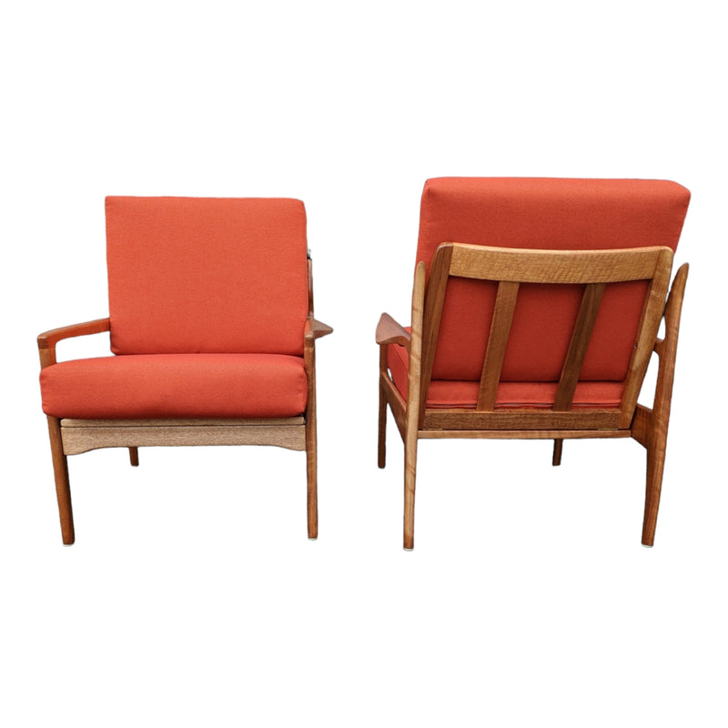 Pre order - Fler Narvik lowback armchairs pair fully restored MCM vintage 1960s Fred Lowen