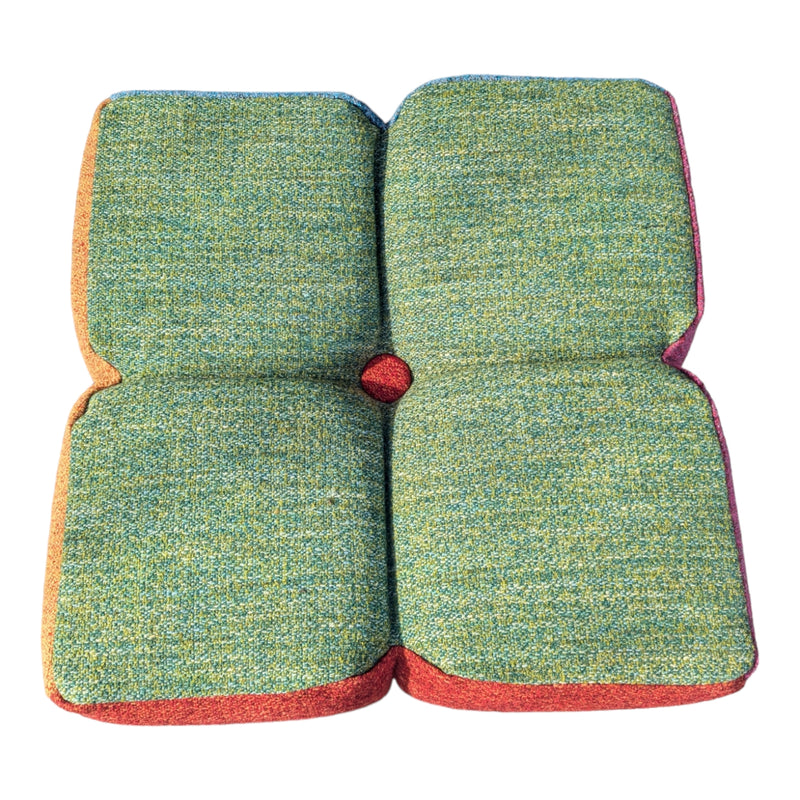 Mid century stool ottoman multi colour