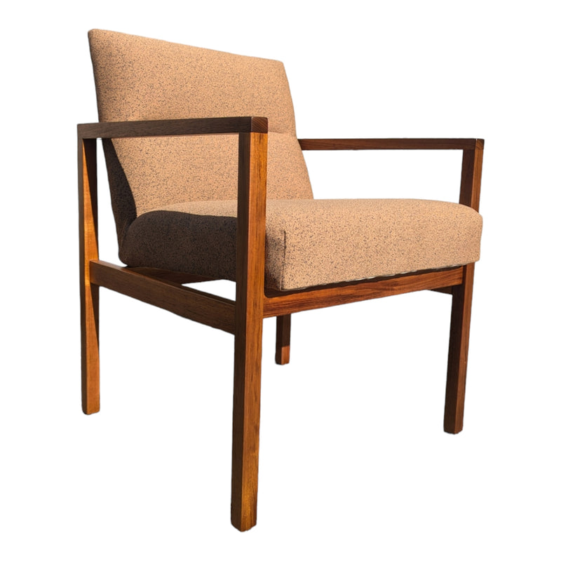 TH brown occasional carver desk office chair in Kvadrat fabric