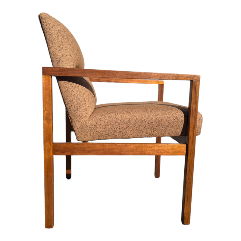 TH brown occasional carver desk office chair in Kvadrat fabric