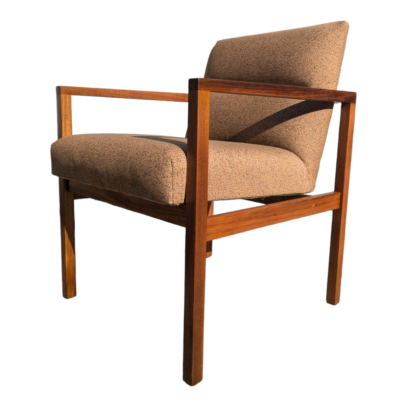 TH brown occasional carver desk office chair in Kvadrat fabric