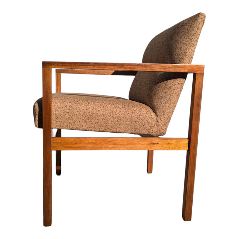 TH brown occasional carver desk office chair in Kvadrat fabric