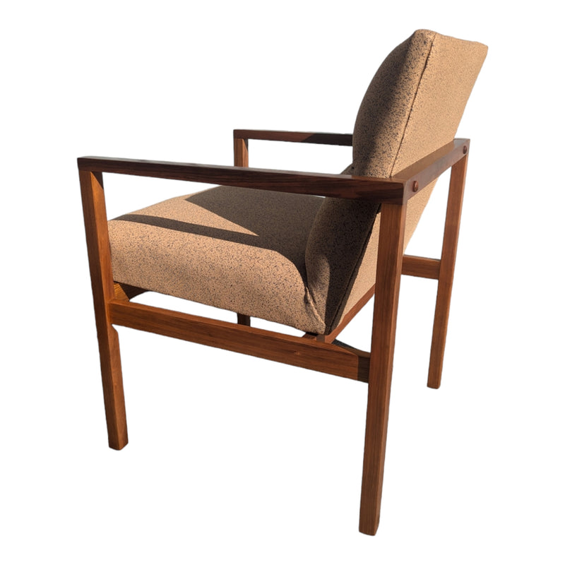 TH brown occasional carver desk office chair in Kvadrat fabric