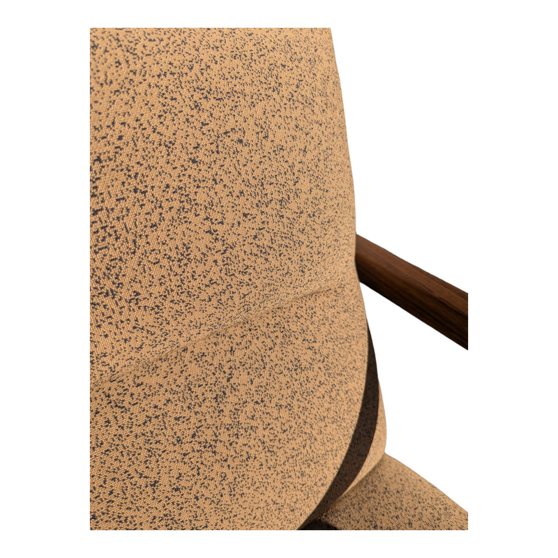 TH brown occasional carver desk office chair in Kvadrat fabric