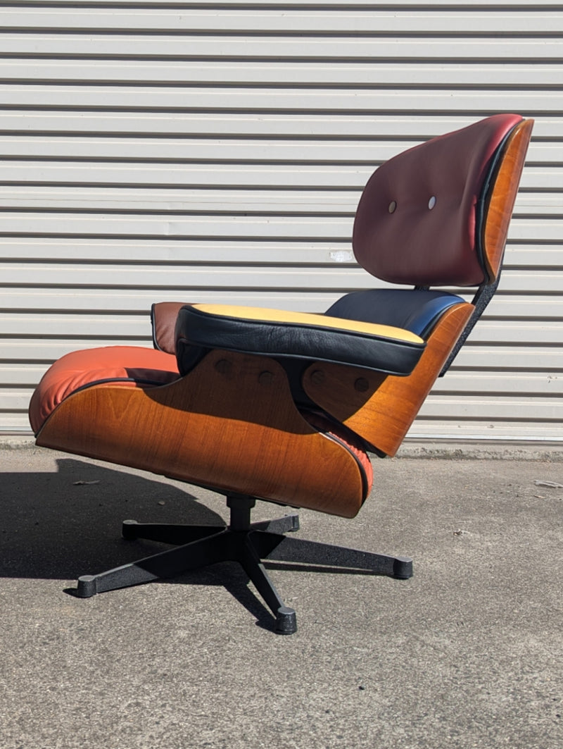 Charles Eames chairs with ottoman by New Style Upholstery Australian classic model by Andrew Freeman