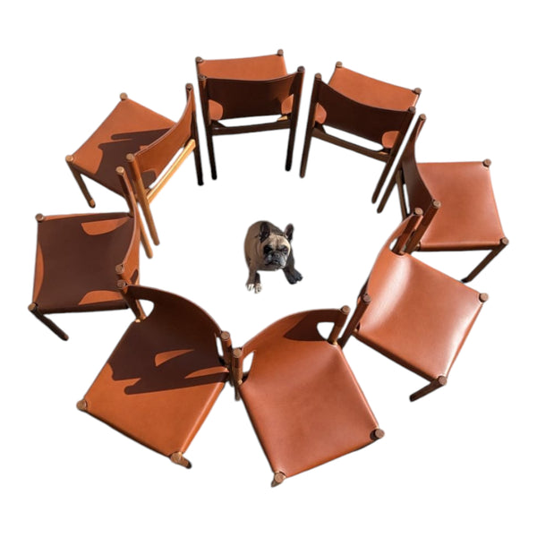 Authentic Flervilla dining chairs choose your own leather