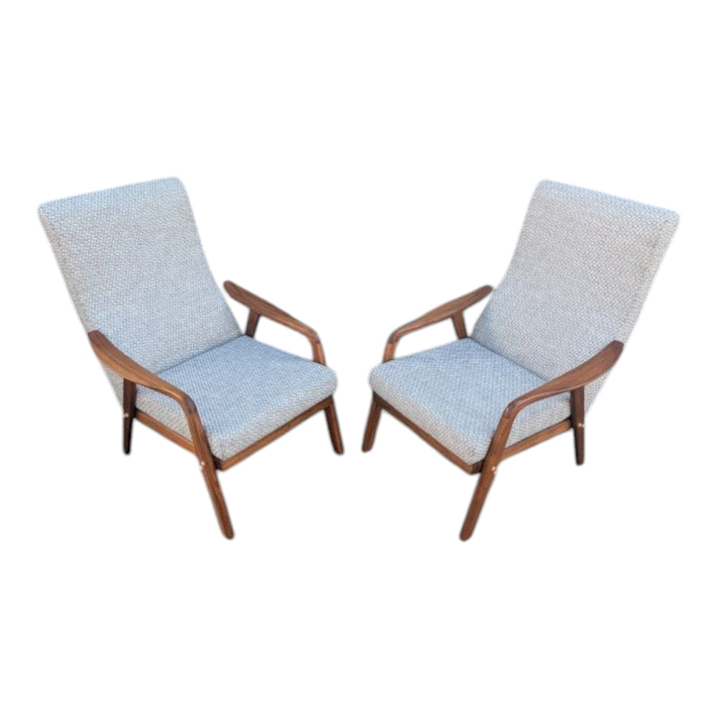 Original Danish Deluxe Noga two matching armchairs MCM restored