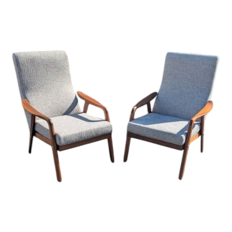 Original Danish Deluxe Noga two matching armchairs MCM restored