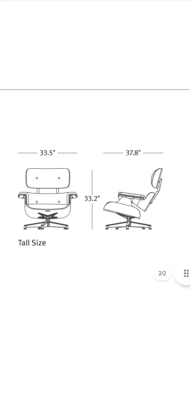 Original Charles Eames chairs with ottoman Herman Miller 2022 Tall model white oak