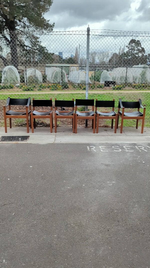 Authentic Featherston hob dining chairs X 6