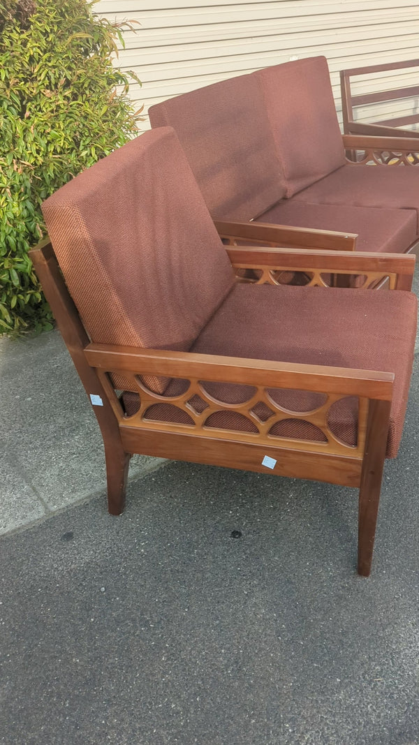 Avalon furniture 5 piece teak lounge suite MCM 1960s