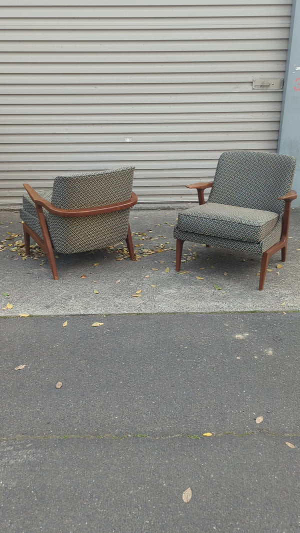 Pre order - Pair of Dario Zoureff armchairs Z shape