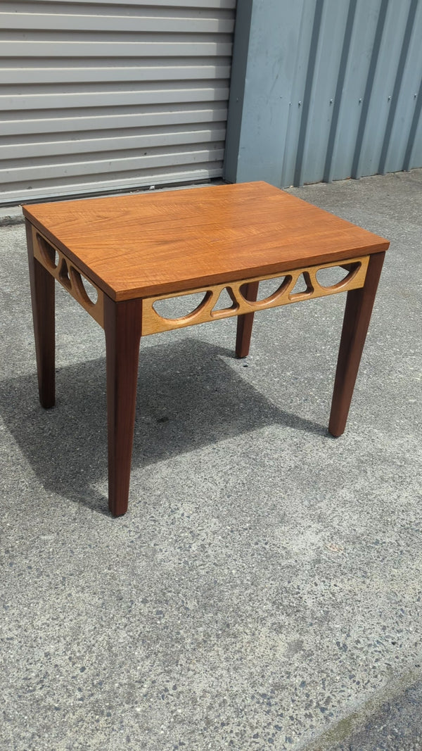 Original Avalon coffee table fully restored teak rectangle small