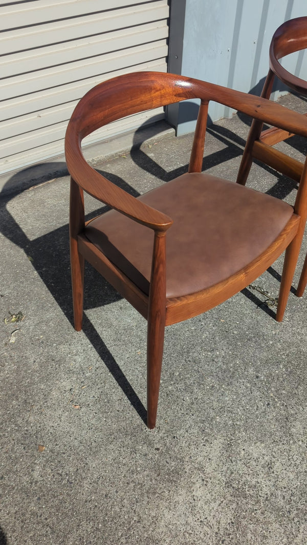 Pre order - Danish Deluxe dining chairs set of 10 fully restored MCM Hans Wegner chair carvers pair