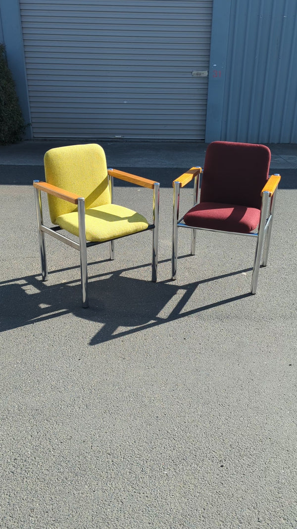 Pair (two) post modern office armchairs occasional chairs by Sebel