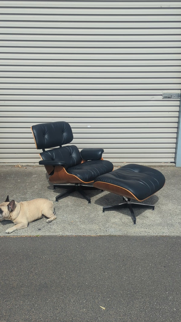 Restoration of single original Charles Eames chairs with ottoman Herman Miller